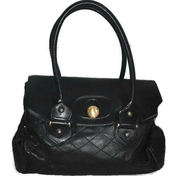 BALLY Quilted Top Handle Flap Black Leather Bag - Picture 3 of 16